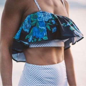 ALBION FIT BLUE ARGENTINA NORTH SHORE SWIM TOP